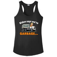 Donald Trump Rides A Garbage Truck Ladies PosiCharge Competitor Racerback Tank