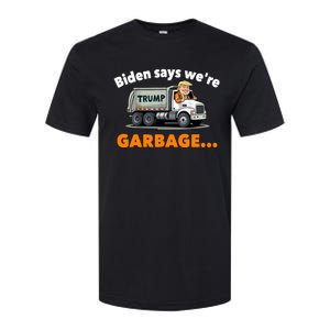 Donald Trump Rides A Garbage Truck Softstyle CVC T-Shirt