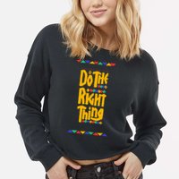 Do The Right Thing Cropped Pullover Crew