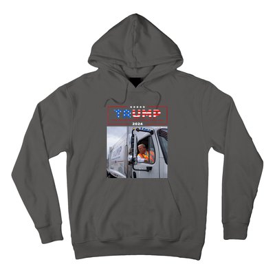 Donald Trump Rides In Garbage Truck Garbage Trump Hoodie