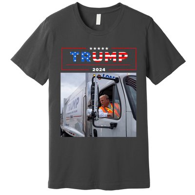 Donald Trump Rides In Garbage Truck Garbage Trump Premium T-Shirt