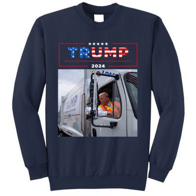 Donald Trump Rides In Garbage Truck Garbage Trump Sweatshirt