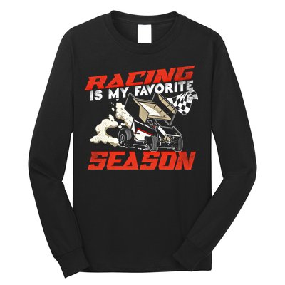 Dirt Track Racing Race Sprint Car Vintage Gift Long Sleeve Shirt