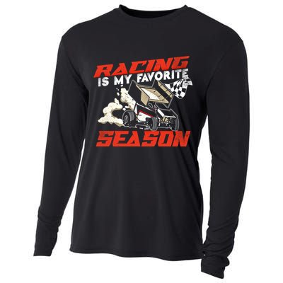 Dirt Track Racing Race Sprint Car Vintage Gift Cooling Performance Long Sleeve Crew