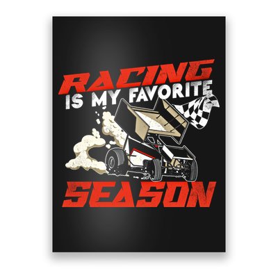Dirt Track Racing Race Sprint Car Vintage Gift Poster