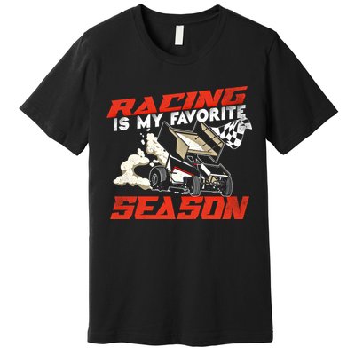 Dirt Track Racing Race Sprint Car Vintage Gift Premium T-Shirt