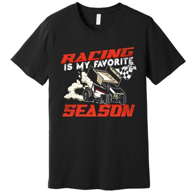 Dirt Track Racing Race Sprint Car Vintage Gift Premium T-Shirt