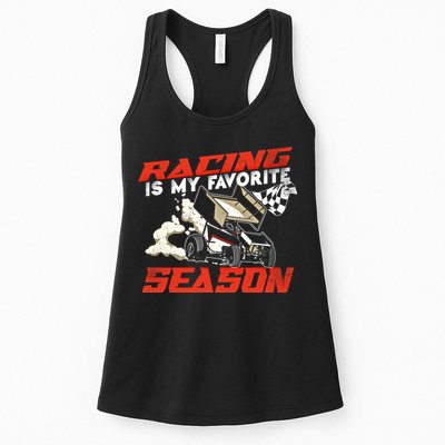 Dirt Track Racing Race Sprint Car Vintage Gift Womens Tank Top