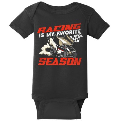 Dirt Track Racing Race Sprint Car Vintage Gift Baby Bodysuit