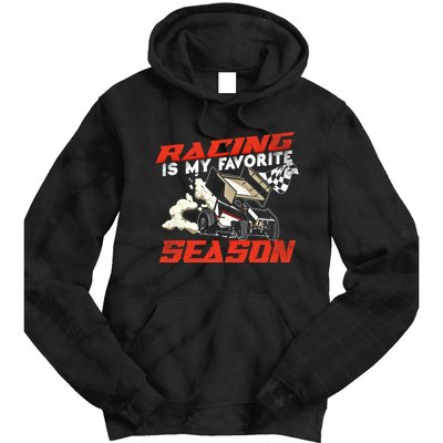 Dirt Track Racing Race Sprint Car Vintage Gift Tie Dye Hoodie