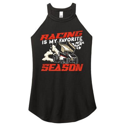Dirt Track Racing Race Sprint Car Vintage Gift Women's Perfect Tri Rocker Tank