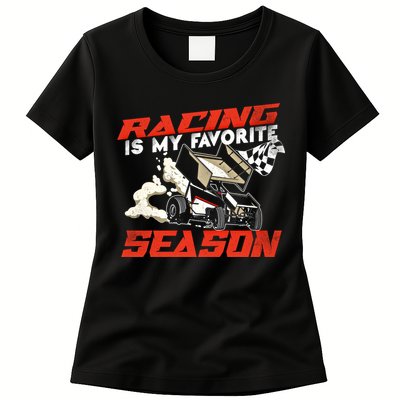 Dirt Track Racing Race Sprint Car Vintage Gift Womens T-Shirt