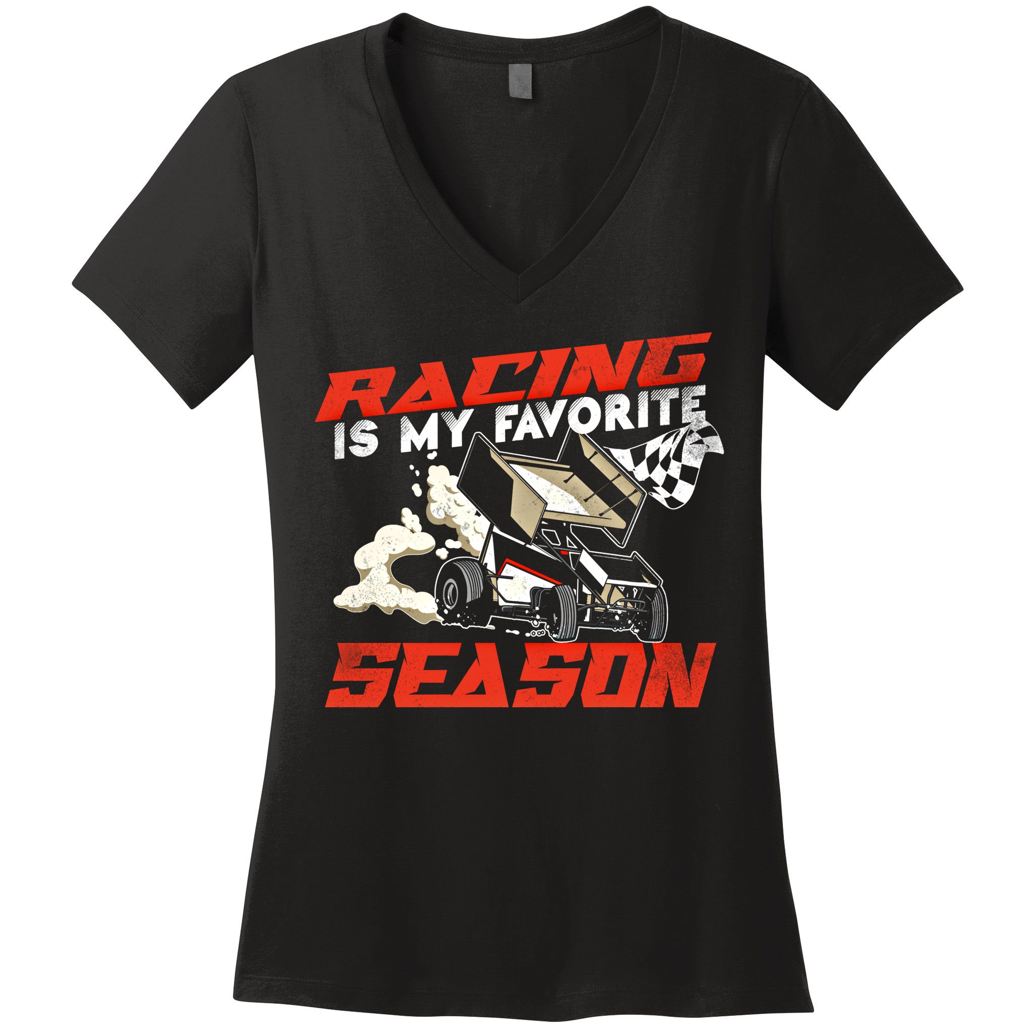 Dirt Track Racing Race Sprint Car Vintage Gift Women's V-Neck T-Shirt