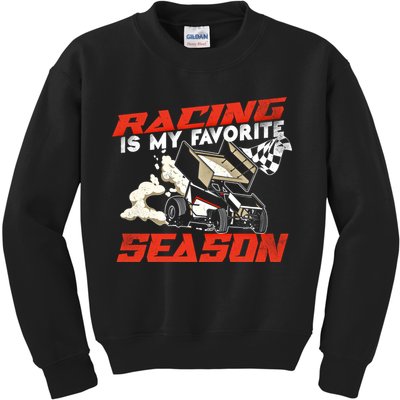 Dirt Track Racing Race Sprint Car Vintage Gift Kids Sweatshirt