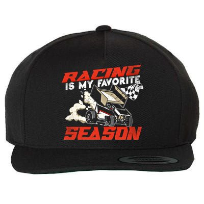 Dirt Track Racing Race Sprint Car Vintage Gift Wool Snapback Cap