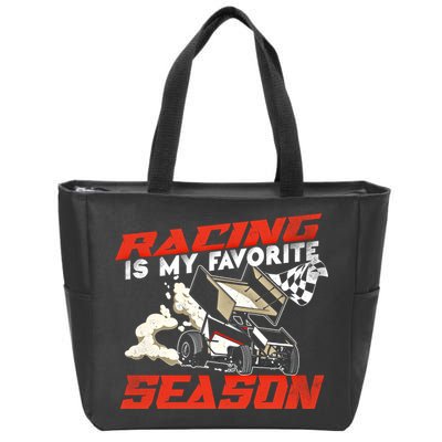 Dirt Track Racing Race Sprint Car Vintage Gift Zip Tote Bag