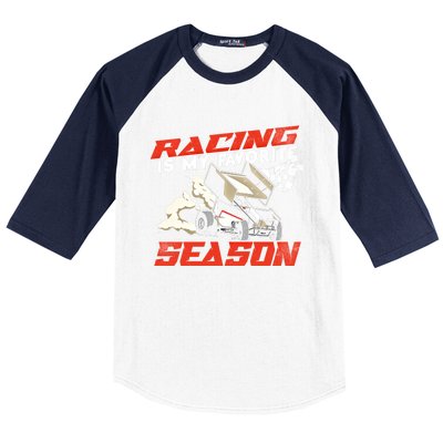 Dirt Track Racing Race Sprint Car Vintage Gift Baseball Sleeve Shirt