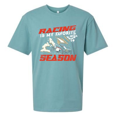 Dirt Track Racing Race Sprint Car Vintage Gift Sueded Cloud Jersey T-Shirt