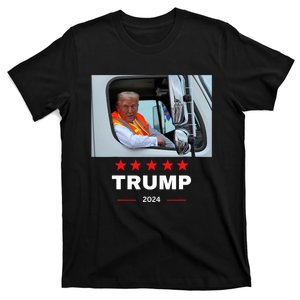 Donald Trump Rides In Garbage Truck Funny Garbage For Trump T-Shirt