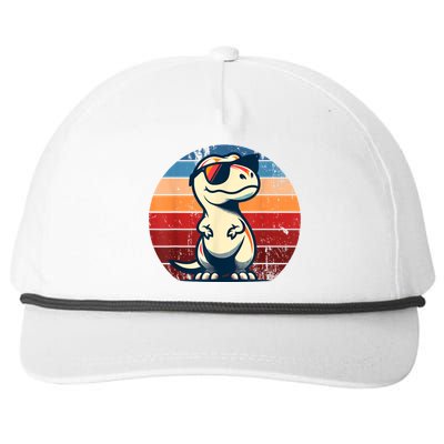 Dinosaur Trex Retro Novelty Snapback Five-Panel Rope Hat