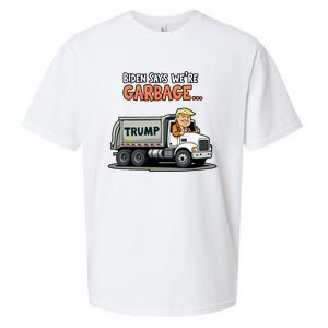 Donald Trump Rides In Garbage Truck Sueded Cloud Jersey T-Shirt