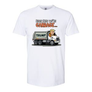 Donald Trump Rides In Garbage Truck Softstyle CVC T-Shirt