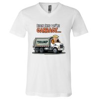 Donald Trump Rides In Garbage Truck V-Neck T-Shirt