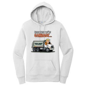 Donald Trump Rides In Garbage Truck Women's Pullover Hoodie