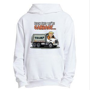 Donald Trump Rides In Garbage Truck Urban Pullover Hoodie