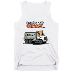 Donald Trump Rides In Garbage Truck Tank Top