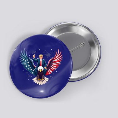 Donald Trump Riding An Eagle Cute Gift Button