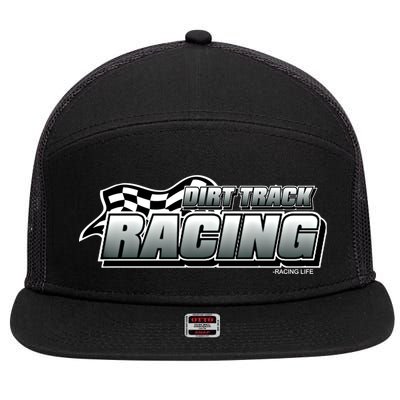 Dirt Track Racing Speedway Race Gear Stock Car Racing Gift 7 Panel Mesh Trucker Snapback Hat