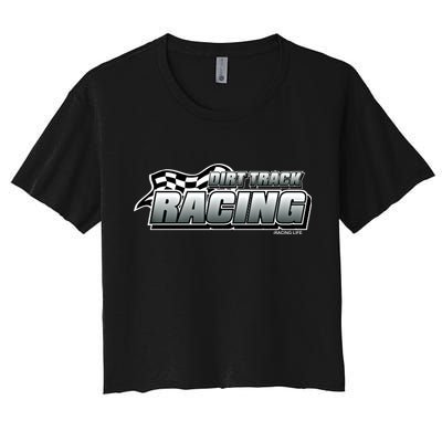 Dirt Track Racing Speedway Race Gear Stock Car Racing Gift Women's Crop Top Tee