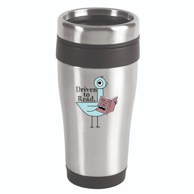 Driven To Read Pigeon Library Reading Books Readers 16oz Travel Tumbler