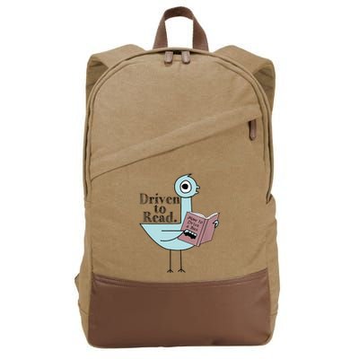 Driven To Read Pigeon Library Reading Books Readers Cotton Canvas Backpack