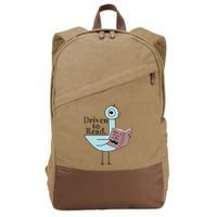 Driven To Read Pigeon Library Reading Books Readers Cotton Canvas Backpack