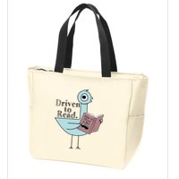 Driven To Read Pigeon Library Reading Books Readers Zip Tote Bag
