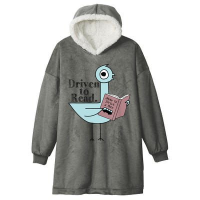 Driven To Read Pigeon Library Reading Books Readers Hooded Wearable Blanket
