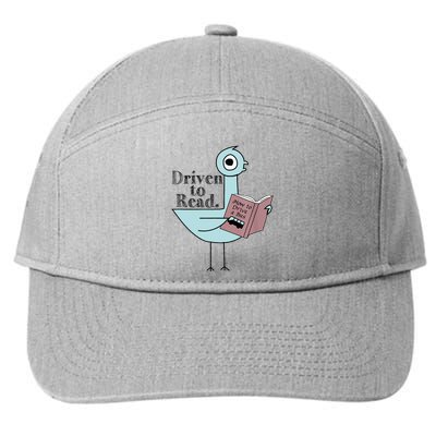 Driven To Read Pigeon Library Reading Books Readers 7-Panel Snapback Hat