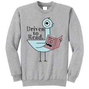 Driven To Read Pigeon Library Reading Books Readers Tall Sweatshirt