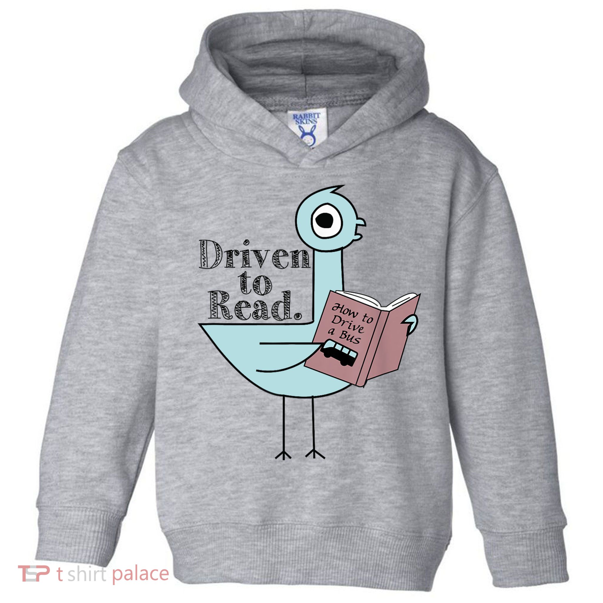 Driven To Read Pigeon Library Reading Books Readers Toddler Hoodie