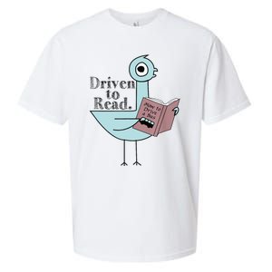 Driven To Read Pigeon Library Reading Books Readers Sueded Cloud Jersey T-Shirt