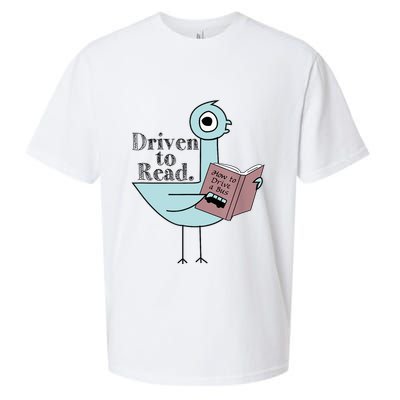 Driven To Read Pigeon Library Reading Books Readers Sueded Cloud Jersey T-Shirt