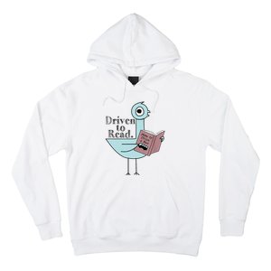 Driven To Read Pigeon Library Reading Books Readers Hoodie