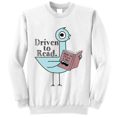 Driven To Read Pigeon Library Reading Books Readers Sweatshirt