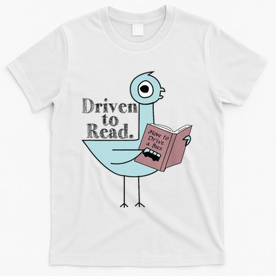 Driven To Read Pigeon Library Reading Books Readers T-Shirt