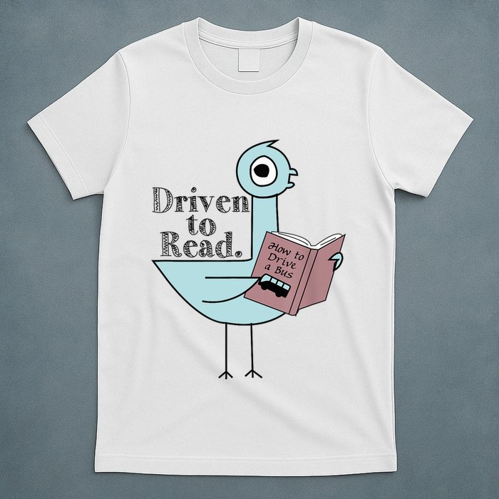 Driven To Read Pigeon Library Reading Books Readers T-Shirt