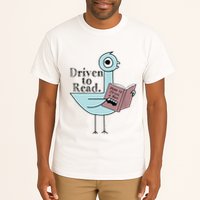 Driven To Read Pigeon Library Reading Books Readers Tall T-Shirt