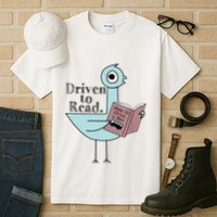 Driven To Read Pigeon Library Reading Books Readers Tall T-Shirt