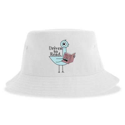 Driven To Read Pigeon Library Reading Books Readers Sustainable Bucket Hat